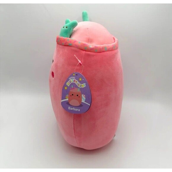 Squishmallow BARBARA the Pink Easter PEEPS DRINK •VHTF 11”• - Picture 2 of 5